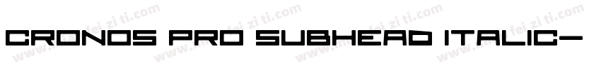 Cronos Pro Subhead Italic字体转换
